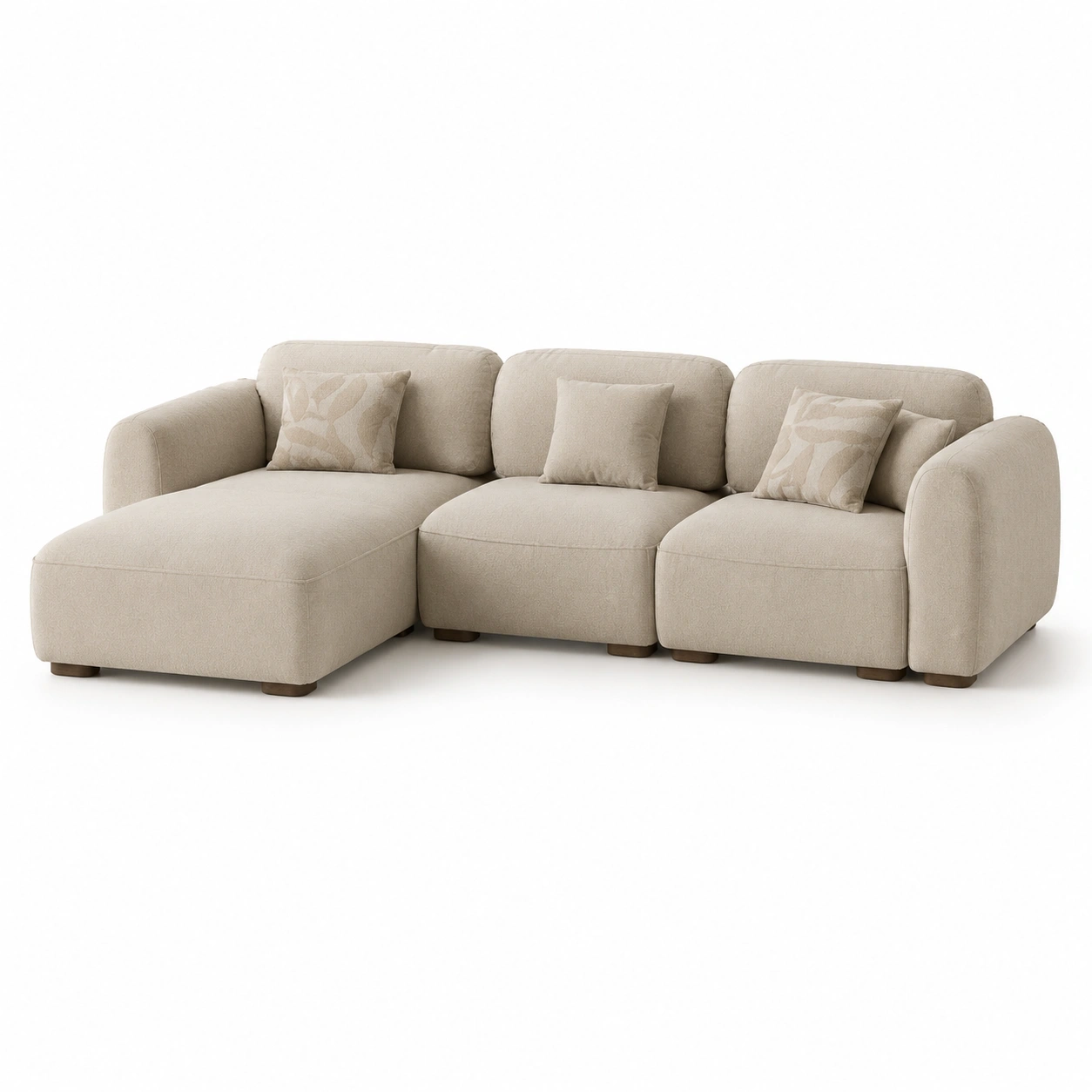 Rundes Modulsofa-Sandbeige-LuxeSelvia